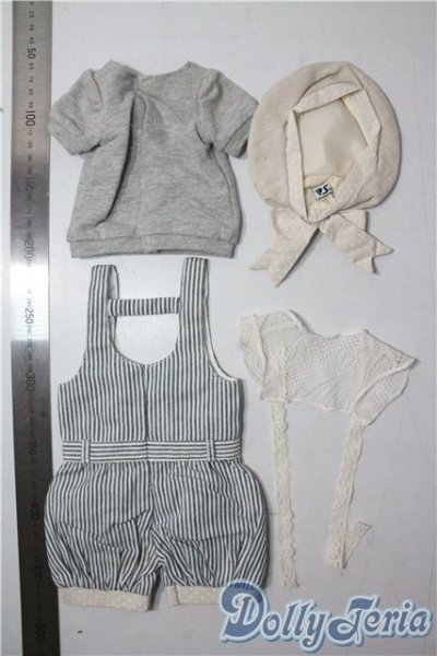 画像2: SD/OF:ストライプサロペットセット U-25-09-30-014-TN-ZU (2)