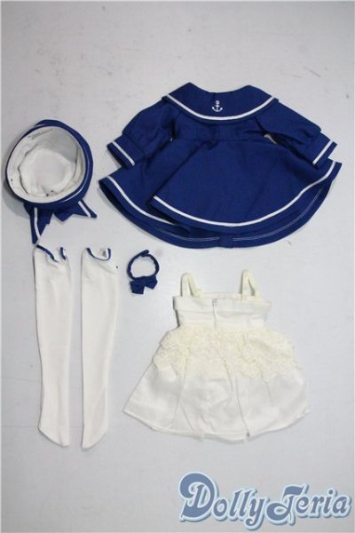 画像2: MSD/OF:セーラースタイルワンピース(ブルー)・ミニ U-25-09-30-124-TN-ZU (2)