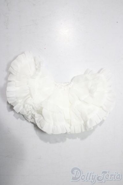 画像1: MSD＆MDD/OF：ぽんぽんパニエ(ホワイト) U-25-11-19-179-TN-ZU (1)