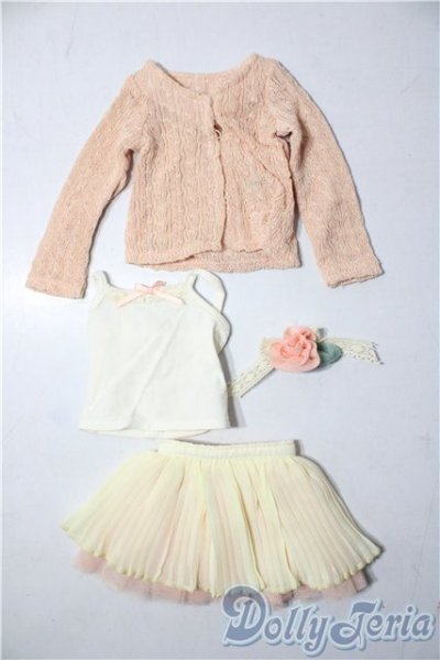 画像1: MSD/OF：スウィートピンクカーディガンセット U-25-11-26-010-TN-ZU (1)