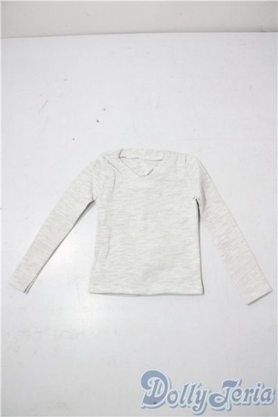 画像1: SD/OF：Vネックカットソー　ライトグレー U-25-11-26-122-TN-ZU (1)