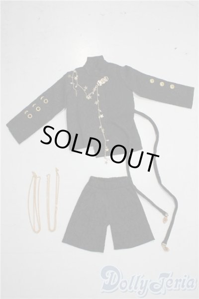 画像1: SDM＆MSD/OF:スタイリッシュ中華服 黒:短パン U-25-12-10-057-TN-ZU (1)