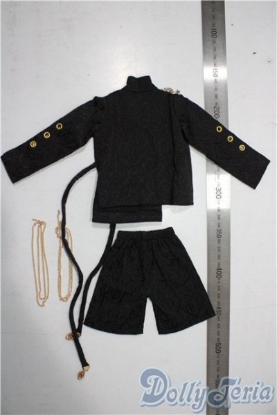 画像2: SDM＆MSD/OF:スタイリッシュ中華服 黒:短パン U-25-12-10-057-TN-ZU (2)