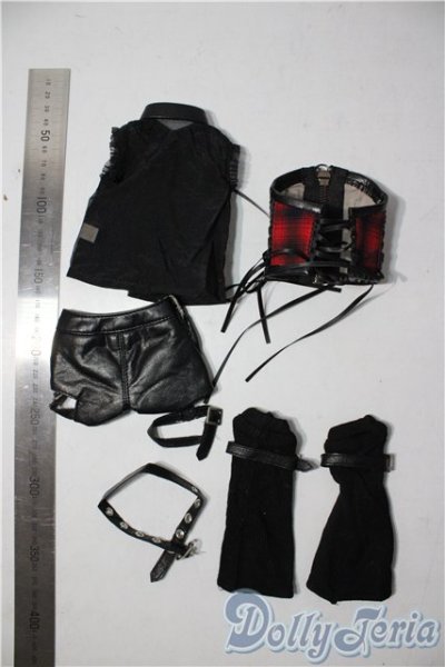 画像2: SDM/of：レザーベルトパンツセット・ミニ U-25-12-24-060-TN-ZU (2)