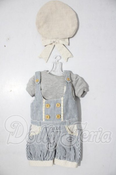 画像1: SD/OF:ストライプサロペットセット U-26-04-08-155-TN-ZU (1)