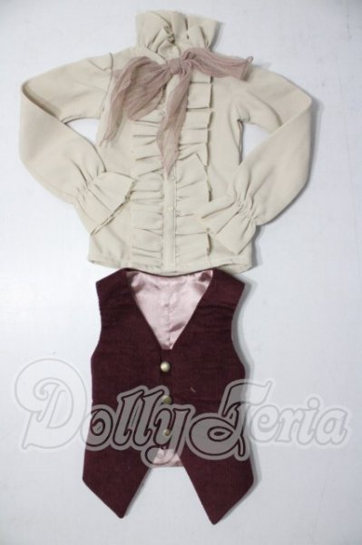 画像1: SD13BOY/OF：VOLKS製ジレ＆ブラウスセット U-26-05-27-094-TN-ZU (1)