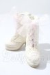 画像1: SDM/Organza Lace-up Boots / mini U-26-08-26-205-TN-ZU (1)