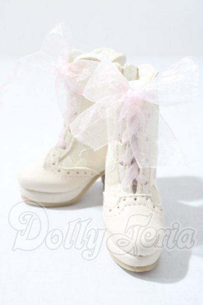 画像1: SDM/Organza Lace-up Boots / mini U-26-08-26-205-TN-ZU (1)