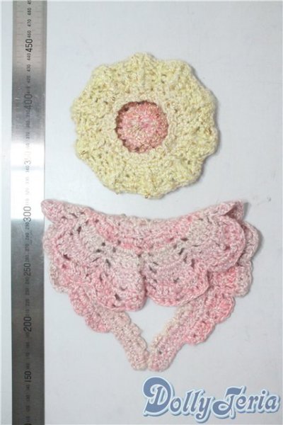 画像2: SD/OF:ニット帽子&ケープセット U-25-08-05-085-KD-ZU (2)