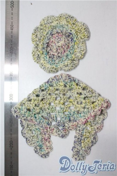 画像2: SD/OF:ニット帽子&ケープセット U-25-08-05-080-KD-ZU (2)