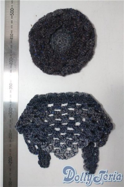 画像2: SD/OF:ニット帽子&ケープセット U-25-08-05-079-KD-ZU (2)