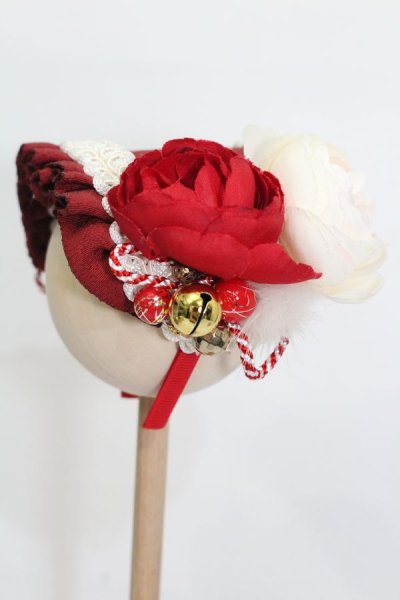 画像2: SD/OF:宝来鈴の軽やかな音色のお花カチューシャ:angeldear様製 S-25-11-02-387-GN-ZS (2)