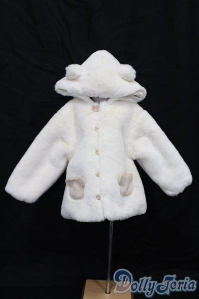 画像1: SD/OF：くま耳ファーコート（クリーム） S-25-11-02-114-TO-ZS (1)