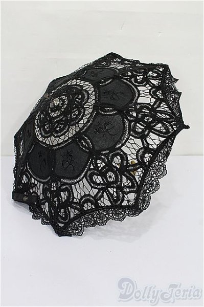 画像1: SD/ドルフィー用エレガントノワールレース日傘 S-26-02-08-161-TO-ZS (1)