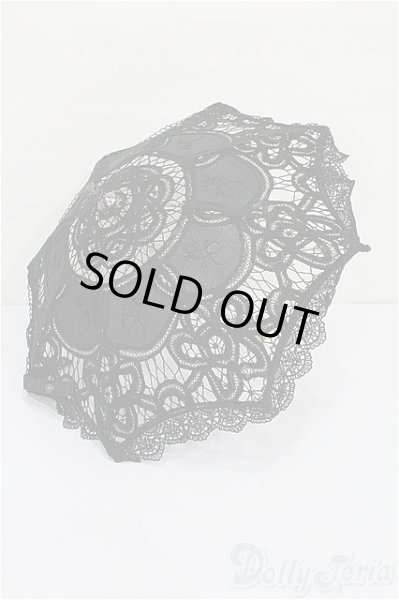 画像1: SD/ドルフィー用エレガントノワールレース日傘 S-26-02-08-161-TO-ZS (1)