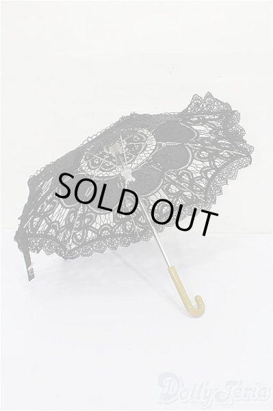 画像2: SD/ドルフィー用エレガントノワールレース日傘 S-26-02-08-161-TO-ZS (2)