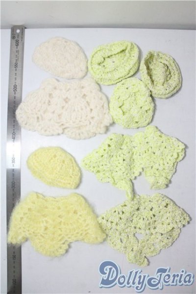 画像2: 40〜60cmドール/ニット小物セット U-25-08-19-108-GN-ZU (2)