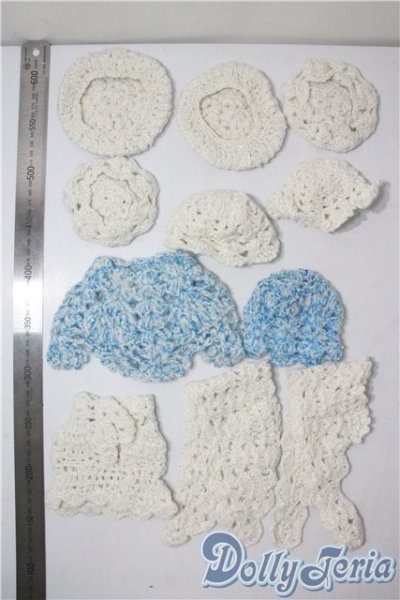 画像2: 40〜60cmドール/ニット小物セット U-25-08-05-023-GN-ZU (2)