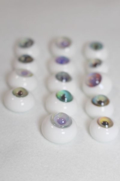 画像2: 14〜18mm/kukka様製シングルグラスアイ まとめて/ドール用 アイ A-25-04-02-012-NY-ZA (2)