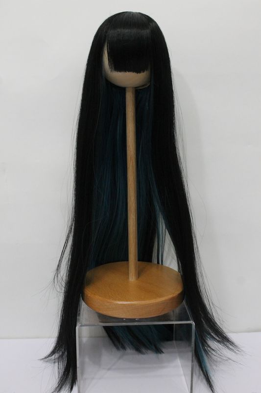 8〜9inch/ウィッグ:ロング(黒×インナー青) S-23-07-19-019-ZS DOLL UP!
